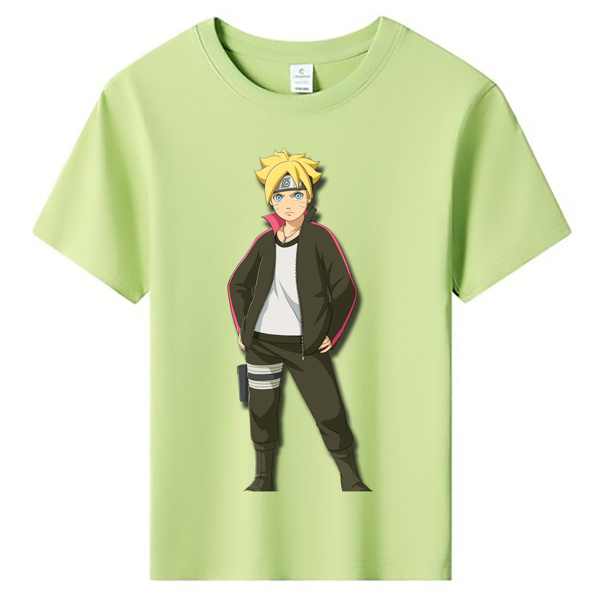 （画像用） NARUTO -ナルト- うずまき ボルト Uzumaki Boruto 綿100％キッズTシャツ（フロントプリント）